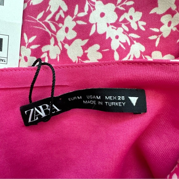 NWT Zara Pink Floral Spagh Strap Bodysuit - Picture 6 of 6